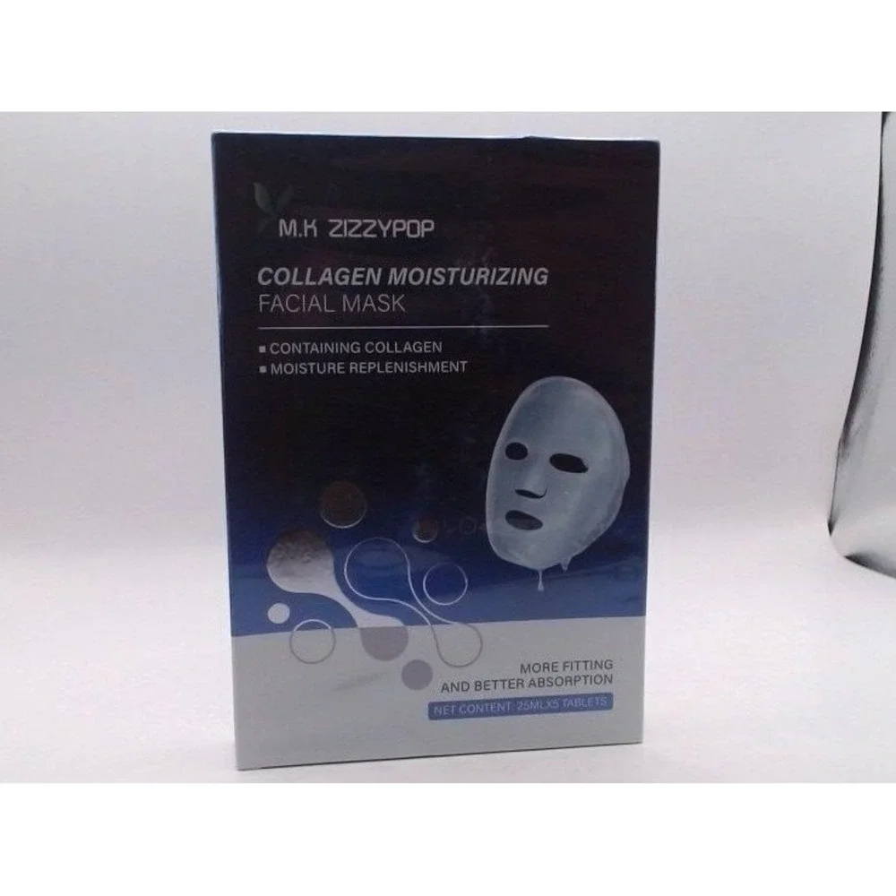 M.K Zizzypop = Collagen Moisturizing Facial Mask, 5 Pcs, BRAND NEW IN BOX,SEALED